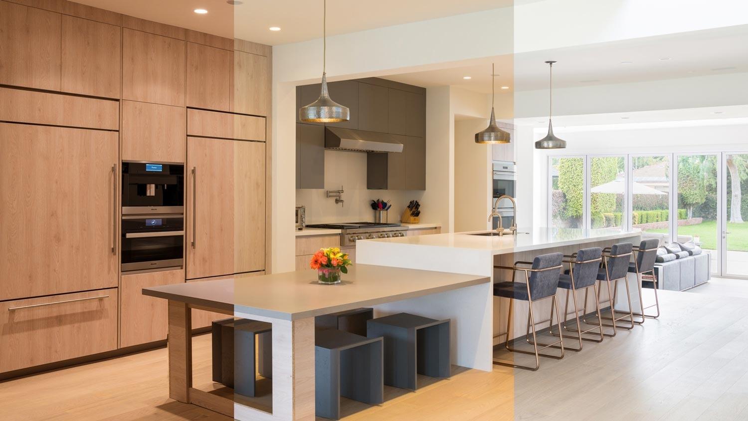 Ketra kitchen with tri-colored lighting