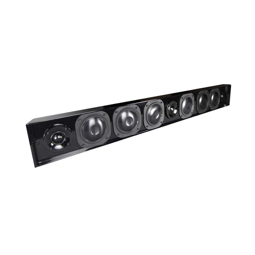 James Loudspeaker soundbar with multiple drivers in black finish