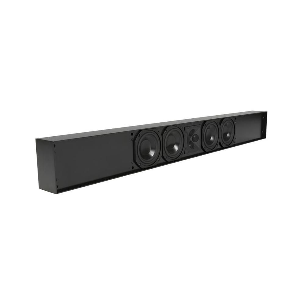 James Loudspeaker compact black soundbar with exposed drivers
